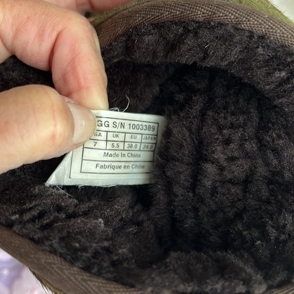 Ugg Rowland Short Boots Calf Hair Green Brown CAMO 7 - Picture 4 of 7